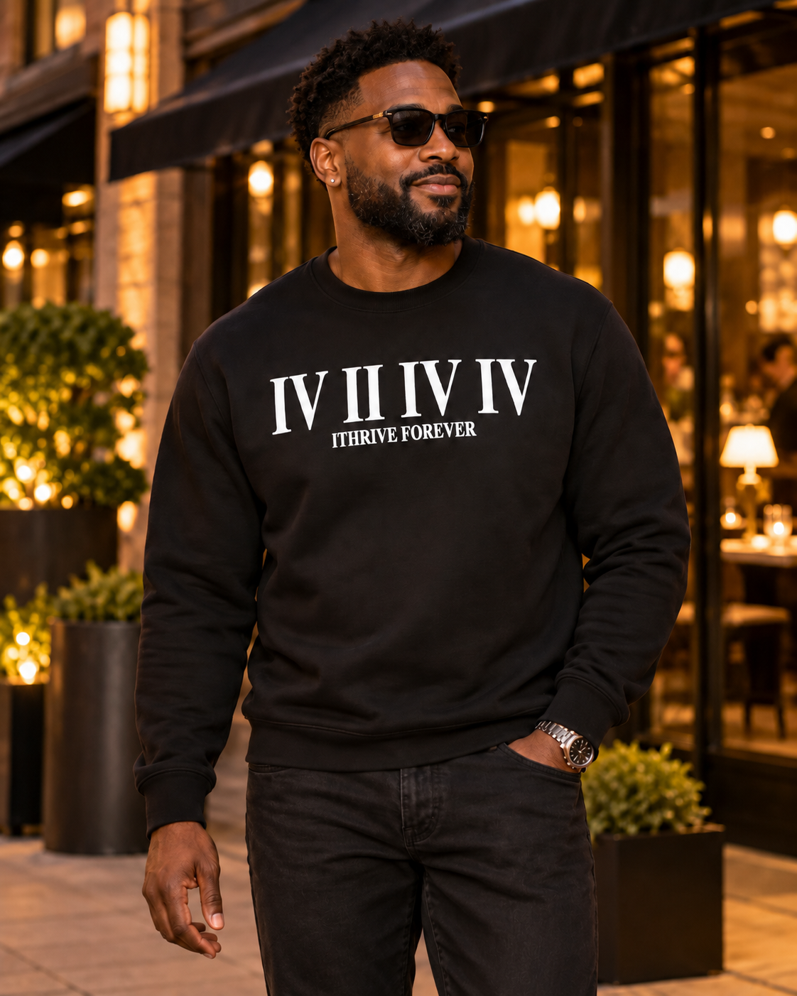 Roman Crewneck Sweatshirt - Black