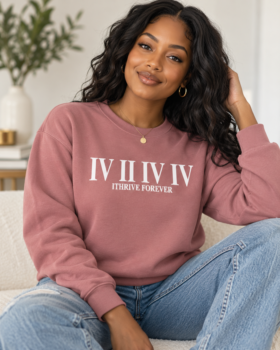 Roman Crewneck Sweatshirt - Mauve