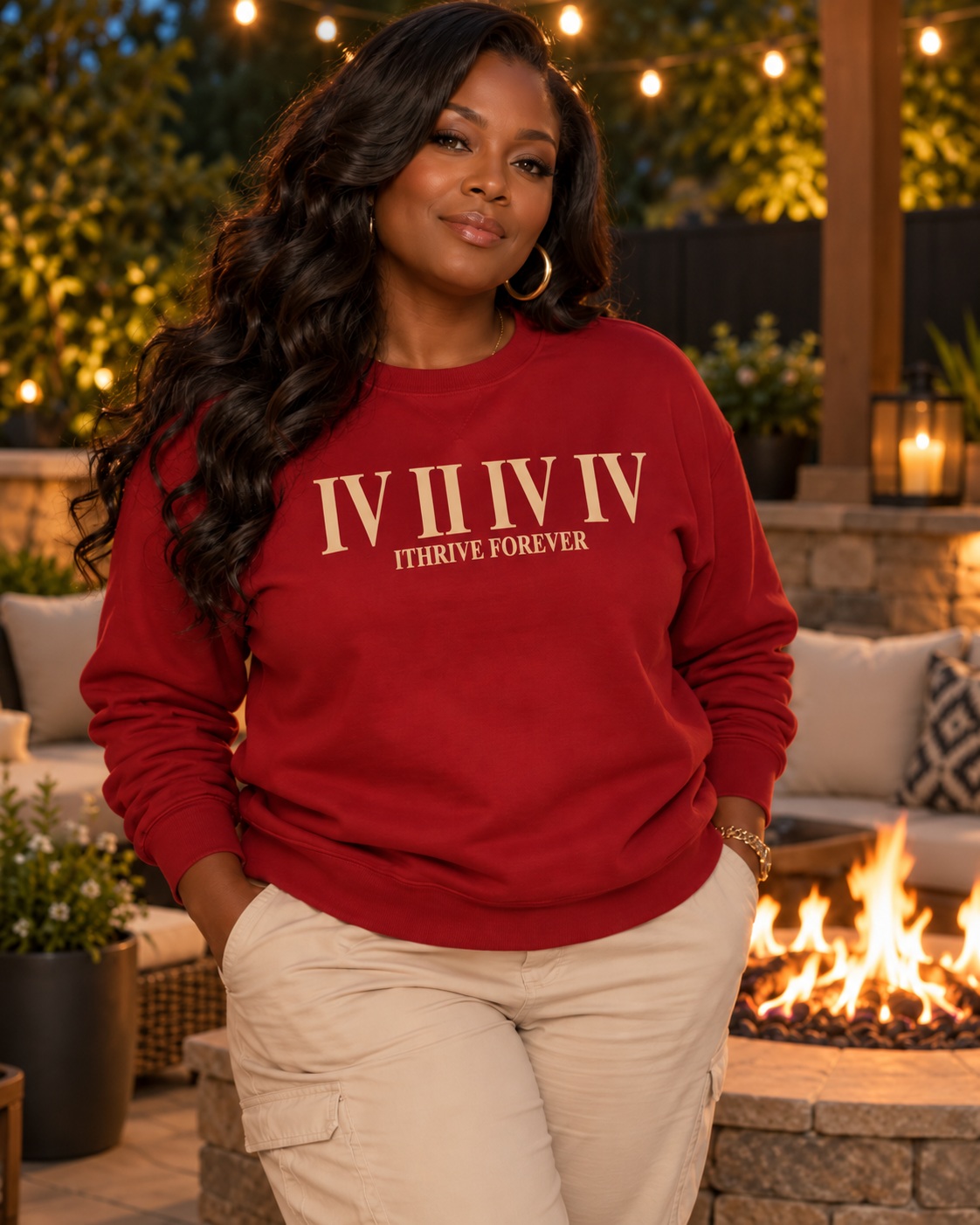 Roman Crewneck Sweatshirt - Cardinal