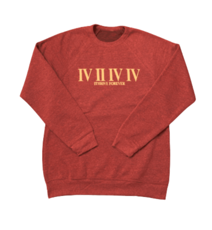 Cardinal/Sand Roman Numeral Sweatshirt