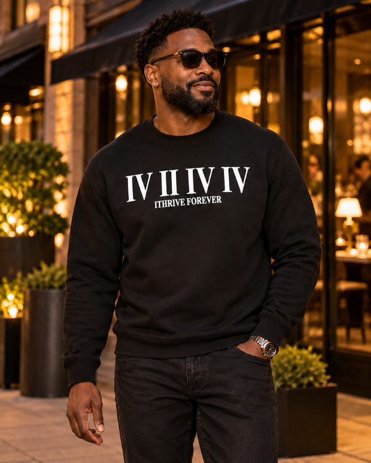 J. West Roman Crewneck Sweatshirt - Black