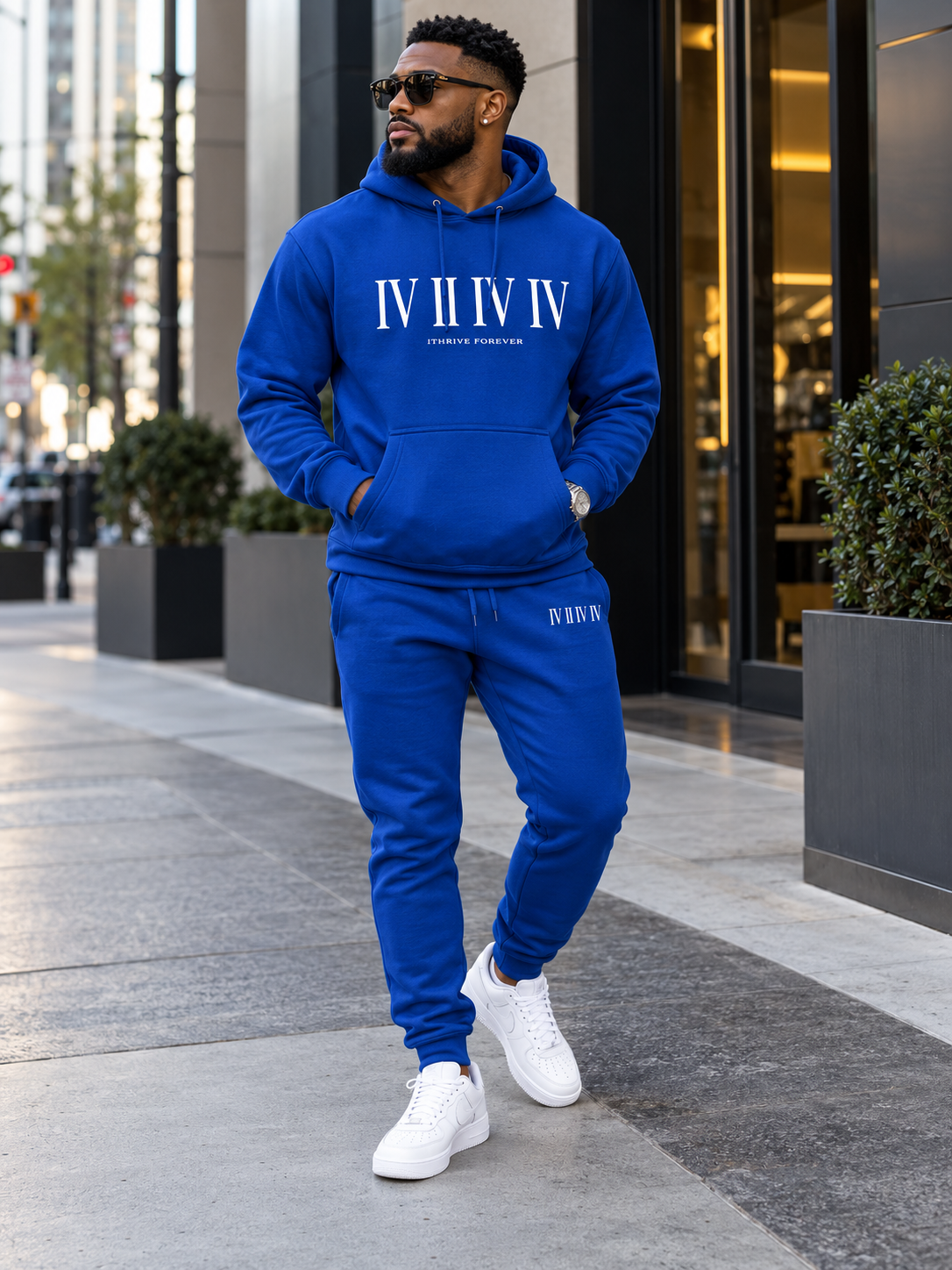 J. West Roman Hoodie Set - Royal