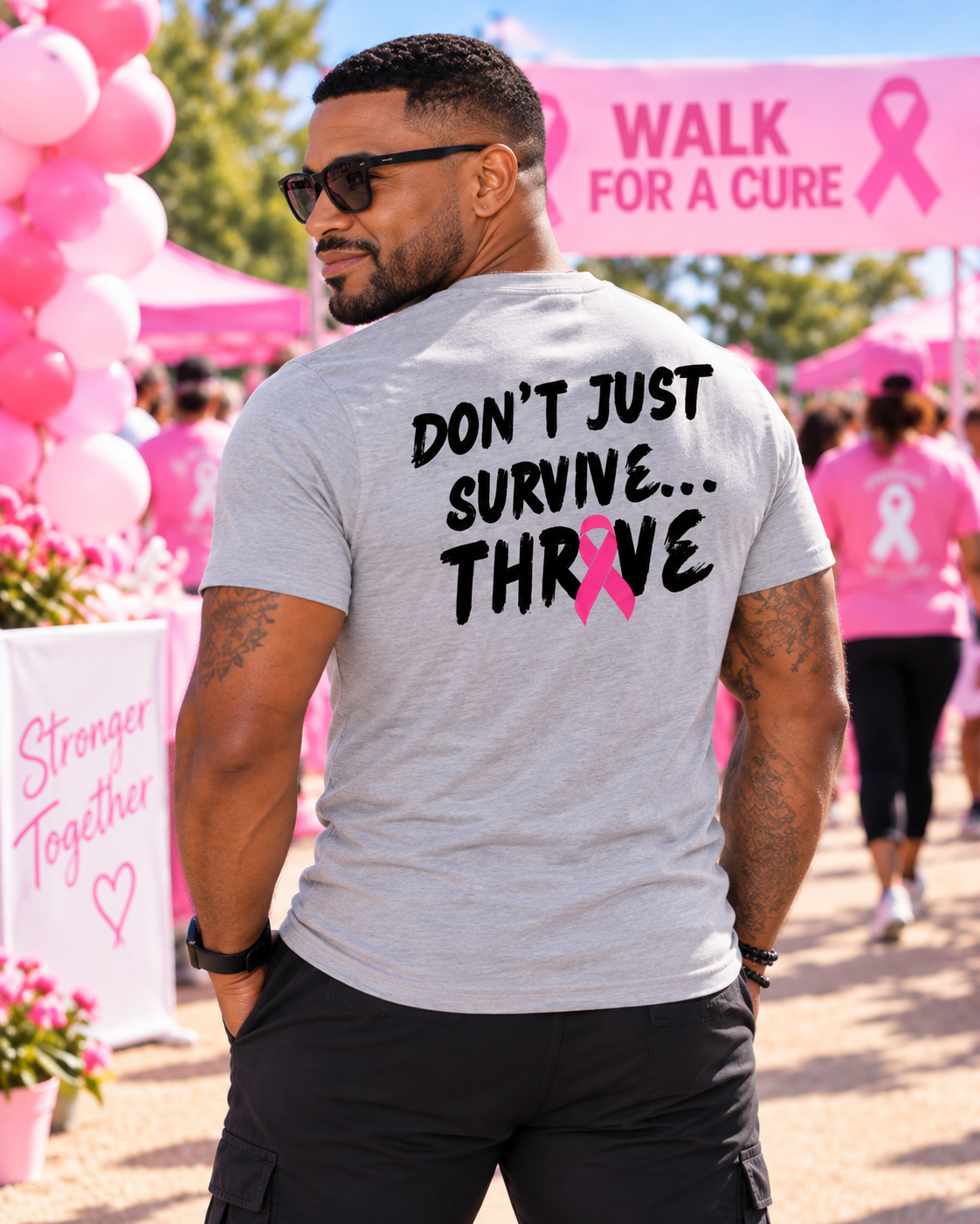Don’t Just Survive. THRIVE. | Gray Breast Cancer Awareness