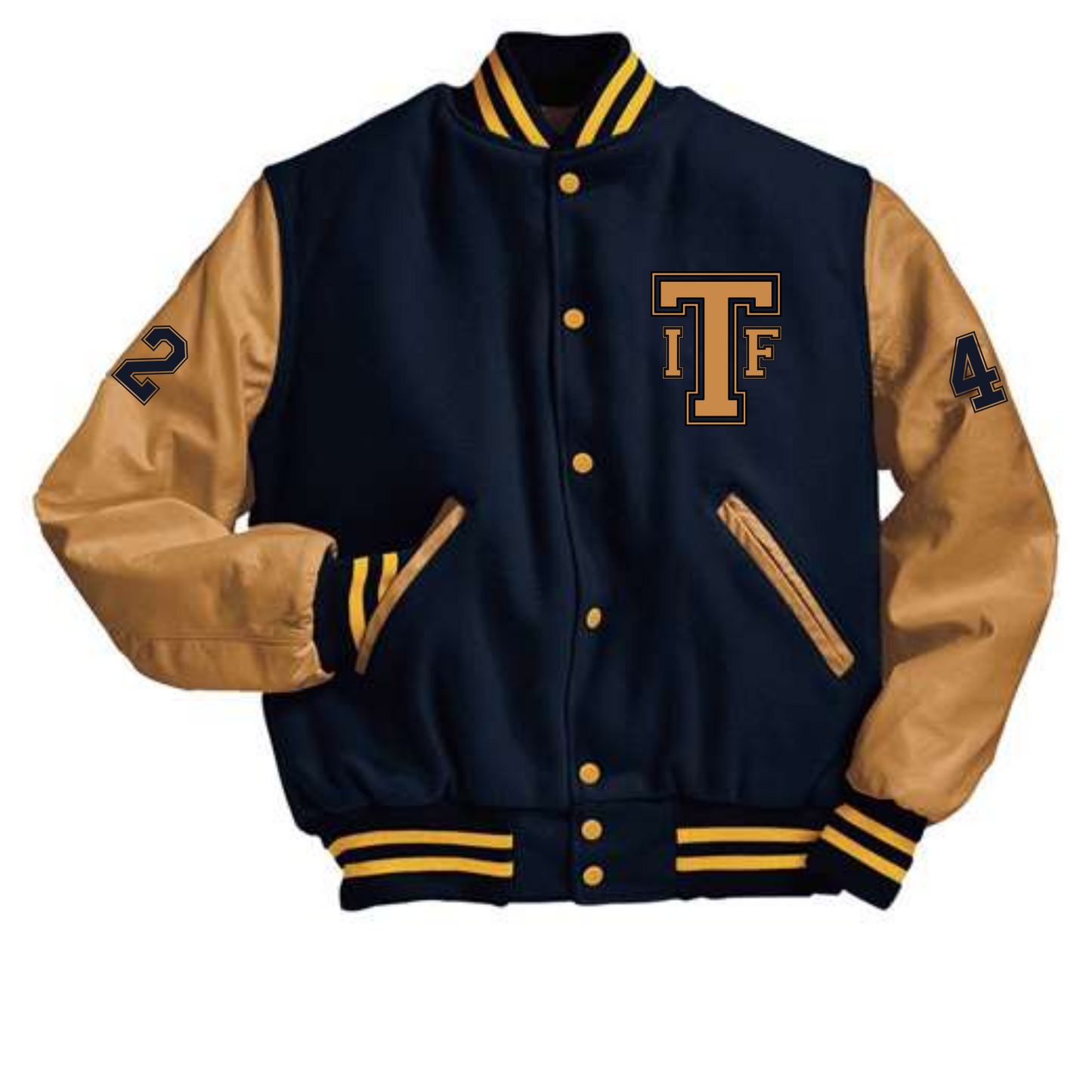 Navy/Gold Letterman Jacket