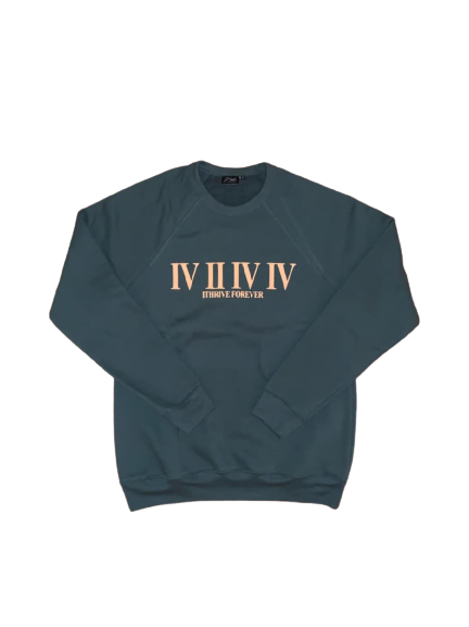 Forest Green/Sand Roman Numeral Sweatshirt