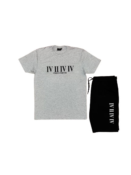 Gray Roman Numeral Short Set