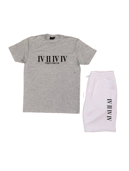 Gray Roman Numeral Short Set