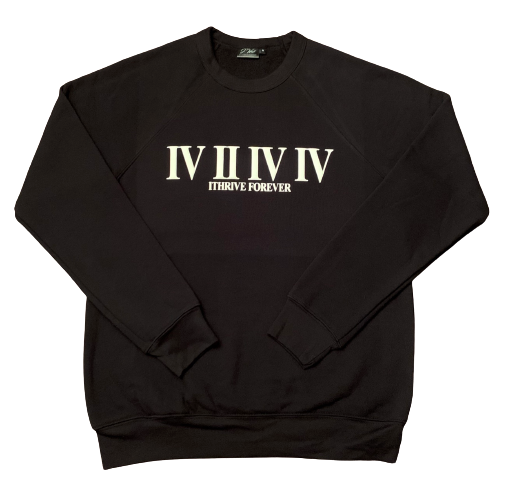 Black/White Roman Numeral Sweatshirt